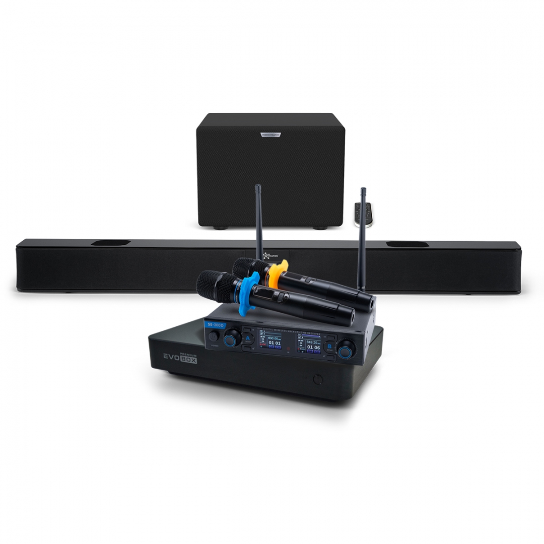 Hi-End караоке-система EVOBOX Premium + EvoSoundBar (саундбар с караоке) в Чишмах