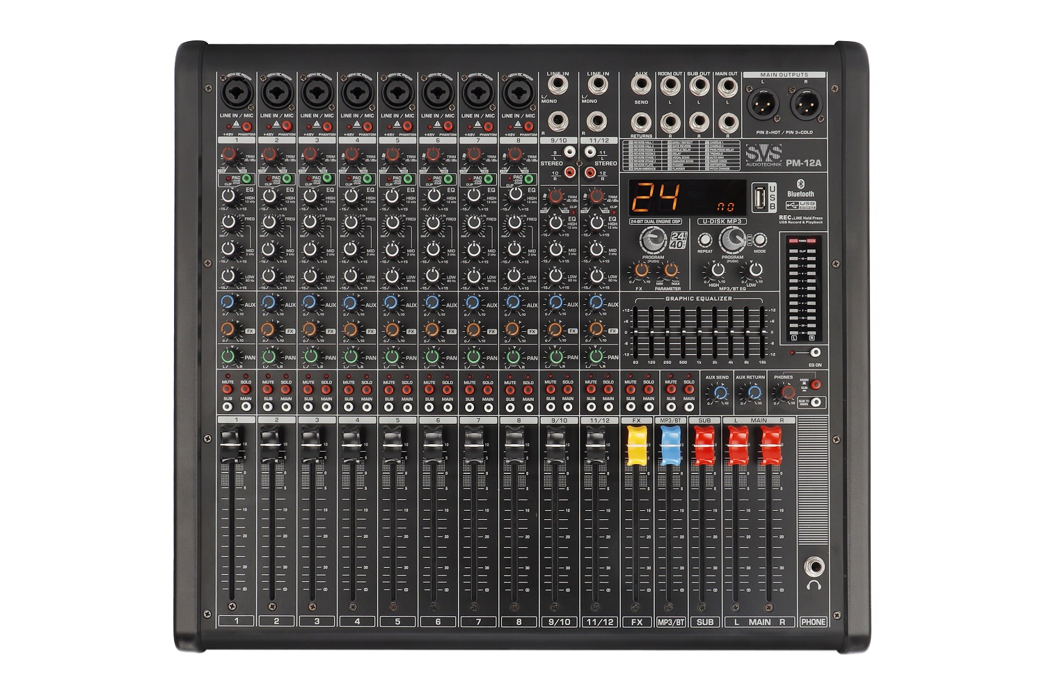 SVS Audiotechnik mixers PM-12A Активный аналоговый микшерный пульт, 12-канальный в Чишмах